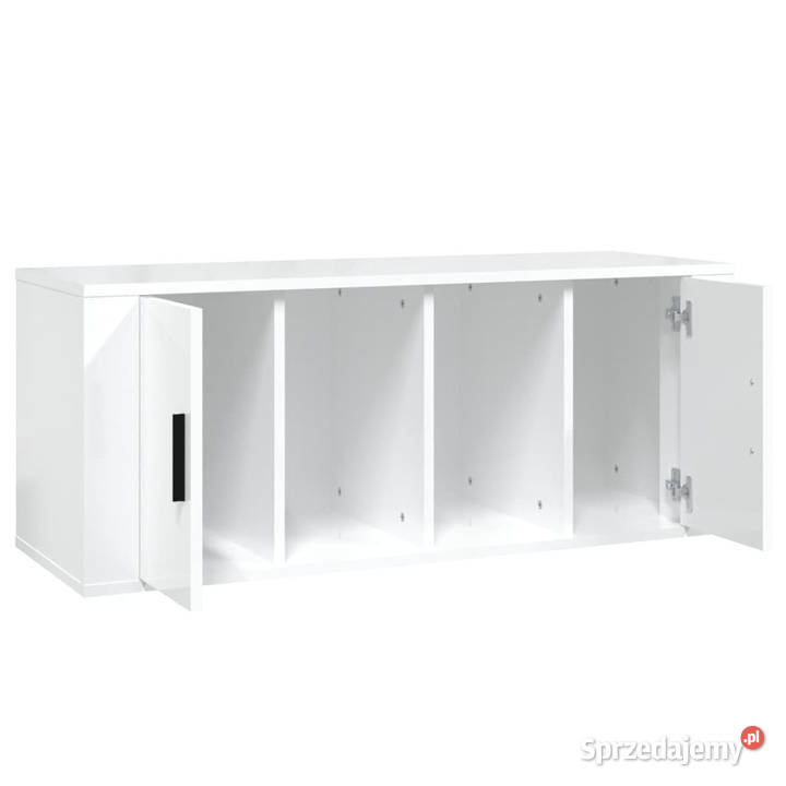 Szafka pod TV wysoki połysk biała 100x35x40 RTV