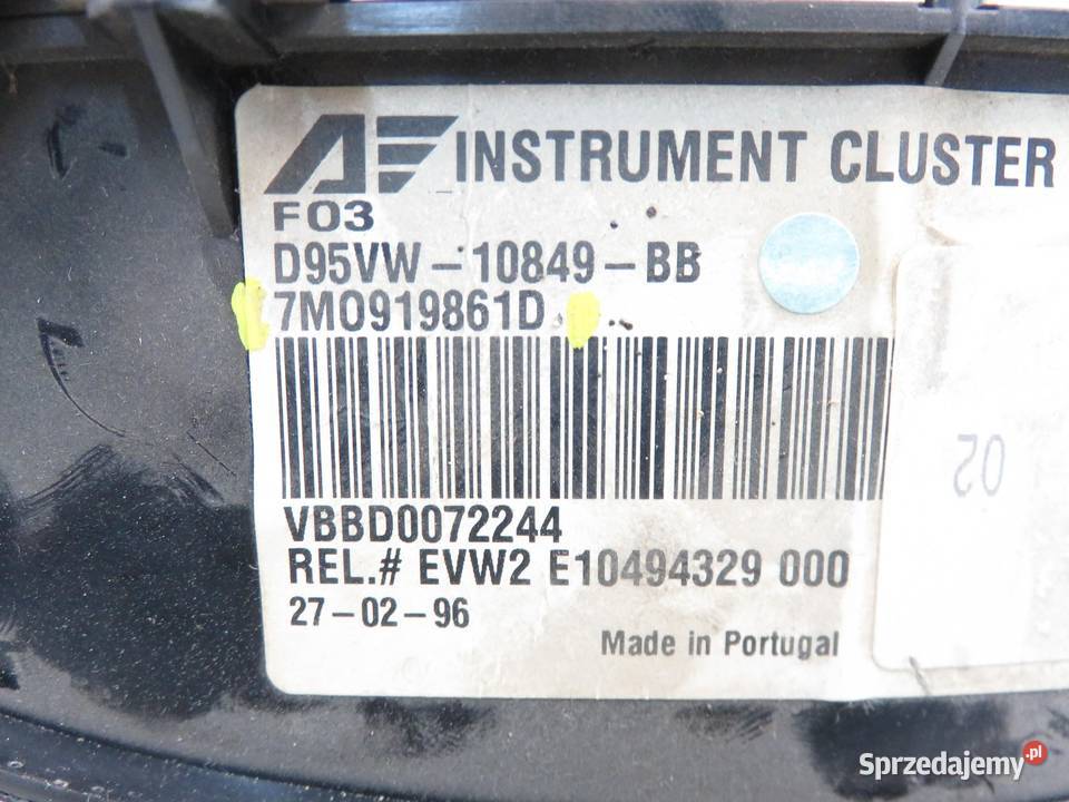 LICZNIK FORD GALAXY I 28 7M0919861D sprzedam