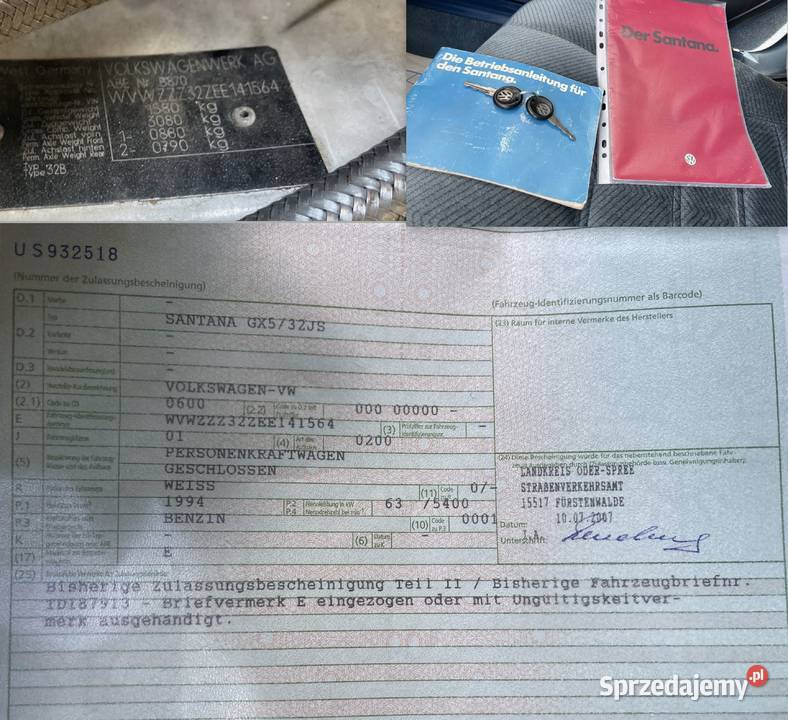 Volkswagen Santana Gx5 20 86Automat sprowadzony Nowe Brzesko sprzedam