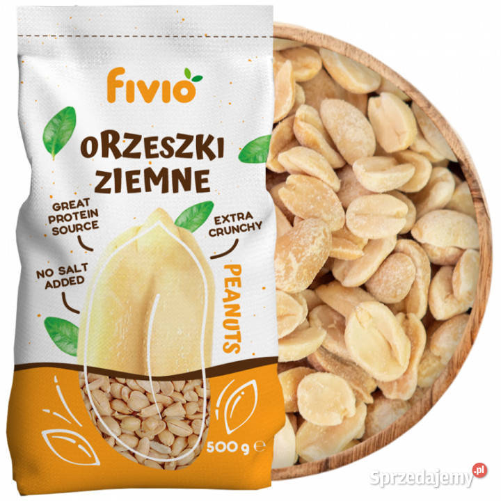 Orzechy ziemne bez soli 500g Brzozów