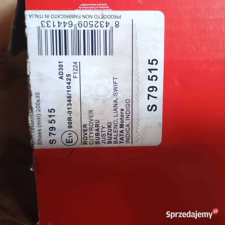 szczęki hamulcowe S79515 Szczęki hamulcowe Świba