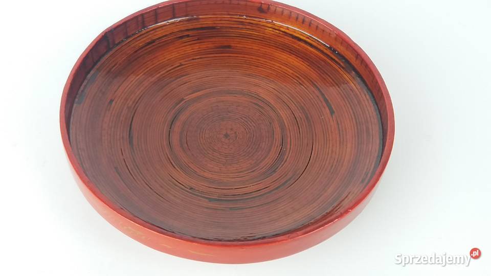 Pojemnik z czerwonej laki z czasów PRL Bytom sprzedam