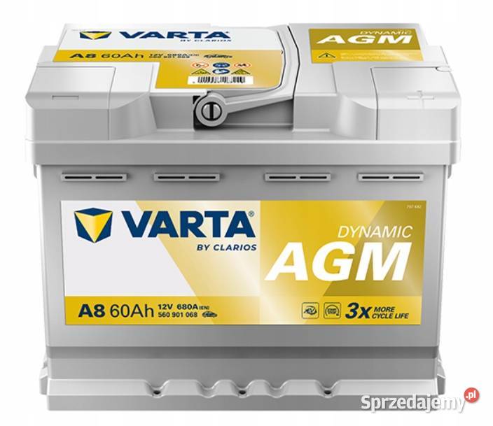 Akumulator Varta AGM 12V 60Ah 680A A8 D52