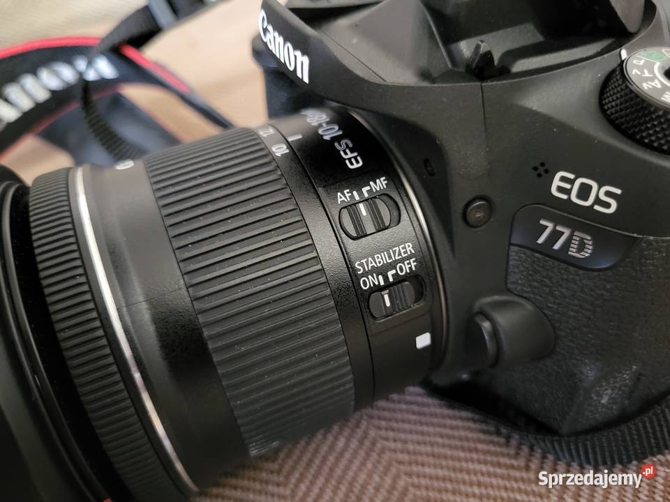 Lustrzanka Canon 77D z obiektywem Canon EFS 1018 Libiąż sprzedam