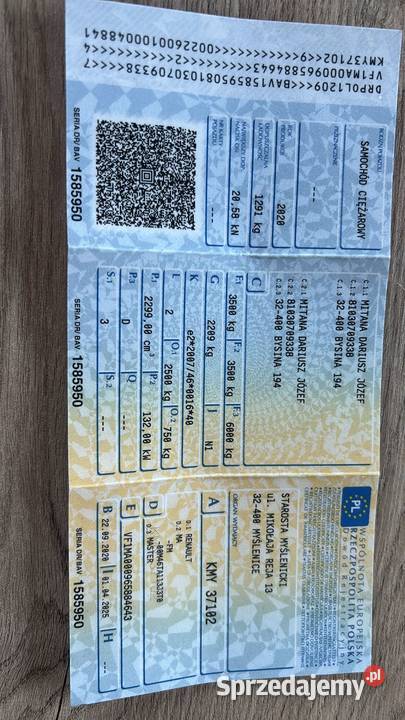 Renault Master 2020r 23 biturbo diesel Bysina