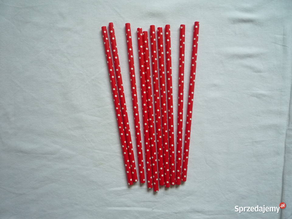 45 sztuk Słomki Papierowe Czerwone Niebieskie zachodniopomorskie sprzedam