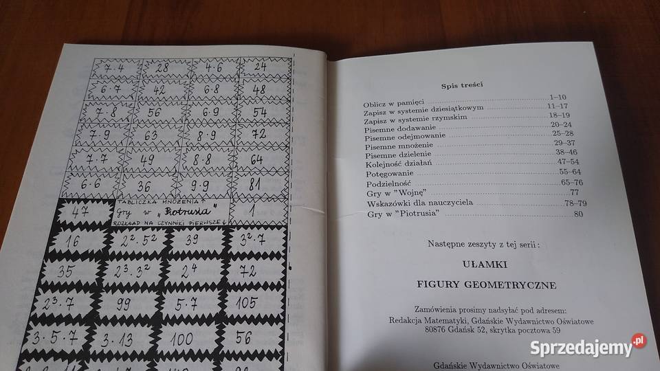 Matematyka 4 z plusem liczby naturalne zeszyt Kultura i Rozrywka Gdańsk