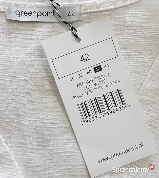 Damska bluzka biała len na szerokich ramiączkach Moda i Styl Chrzanów sprzedam