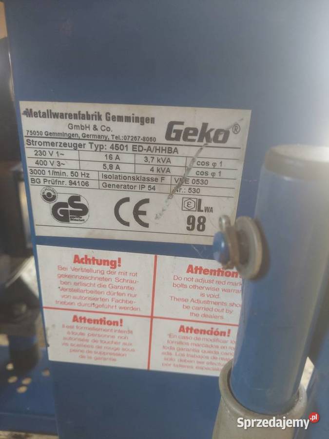 Agregat prądotworczy honda geko oryginalny Blizne