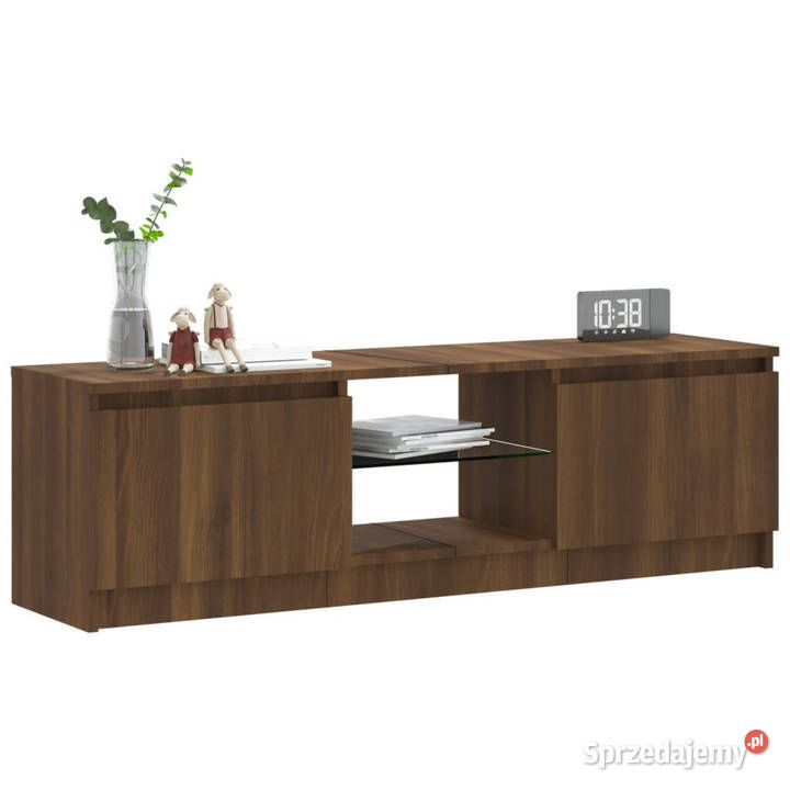 Szafka pod TV z LED brązowy dąb 120x30x355 Warszawa sprzedam