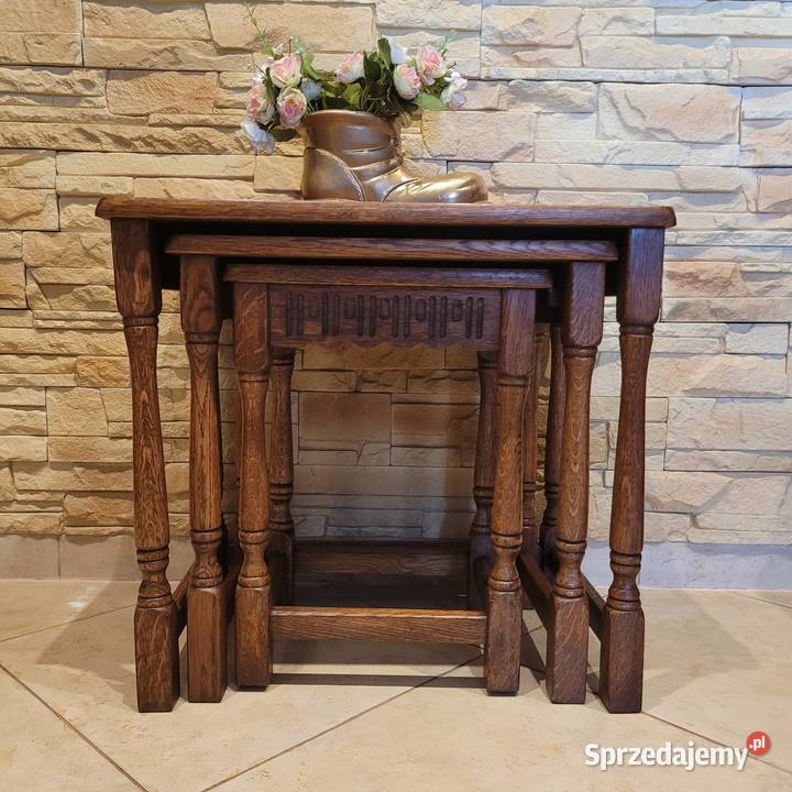 Stoliki Taboreciki dębowe dostawka 52cm Białogard