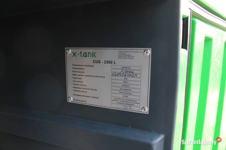 Zbiornik do paliwa X Tank Fortis 2500 l xtank Zbiorniki kujawsko-pomorskie Rogóźno