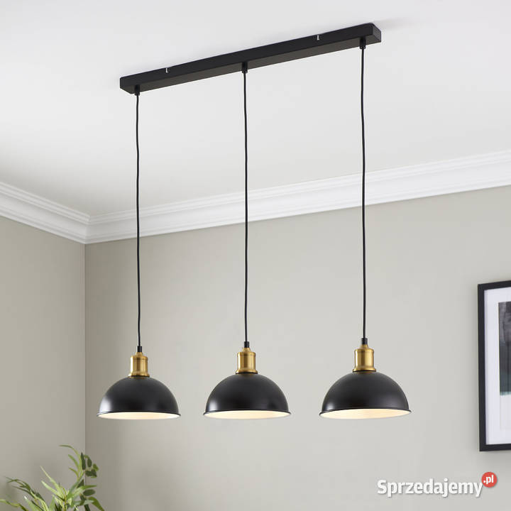 Lampa sufitowa LED Acrobat Matt Gold z 3 lampami Lampy wiszące śląskie Zawiercie
