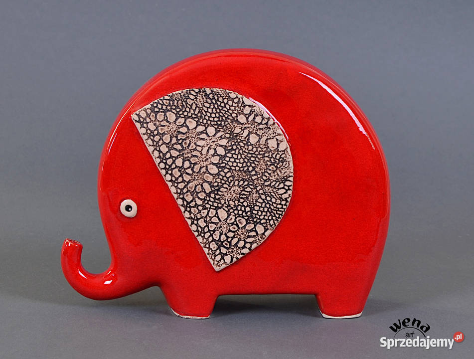 Słoń ceramiczny figurka słonia rzeźba słonia