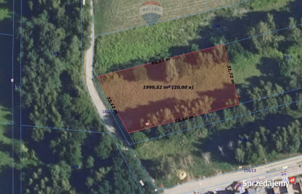 Balice Działka budowlana 20 ar Media Droga