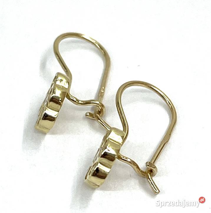 ZŁOTE KOLCZYKI Z CYRKONIA