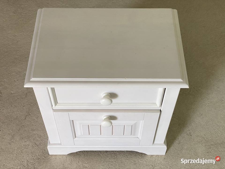 Biała szafka nocna 2 szuflady 38cm Budno sprzedam