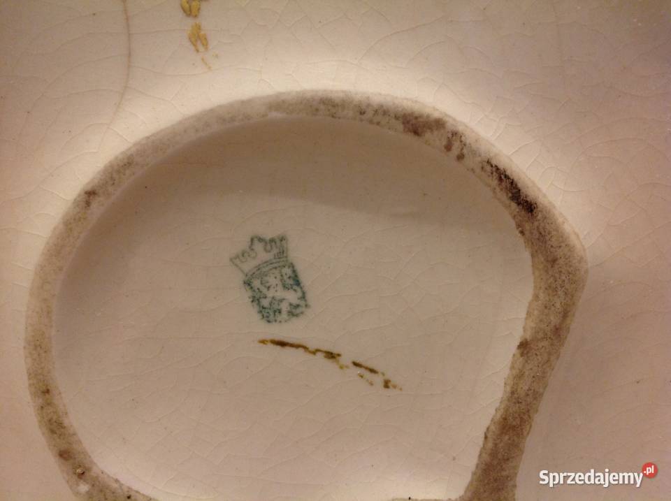 Stara Duża Ceramiczna Popielniczka Pieski Nowa Sól