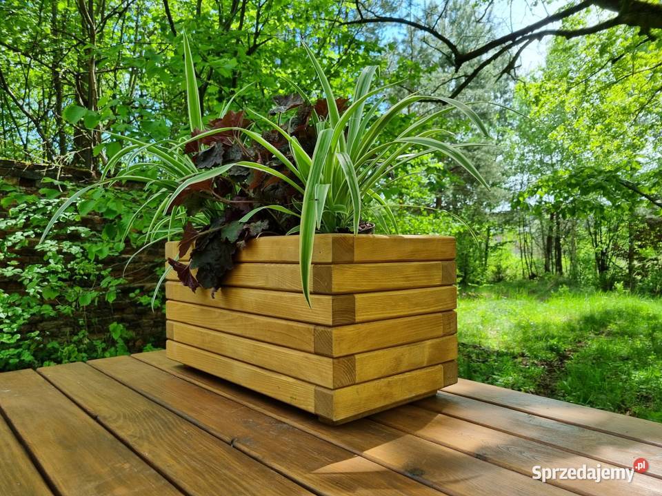 Donica drewniana ogrodowa donica na taras śląskie Kalety sprzedam