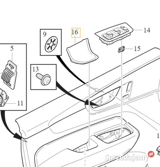VOLVO XC60 II guma lewa wykladzina boczka drzwi Bielany Wrocławskie