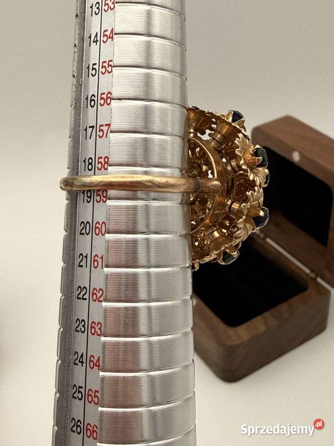 Wspaniały bukiet szafirów Vintage pierścionek Piercing Szczecin