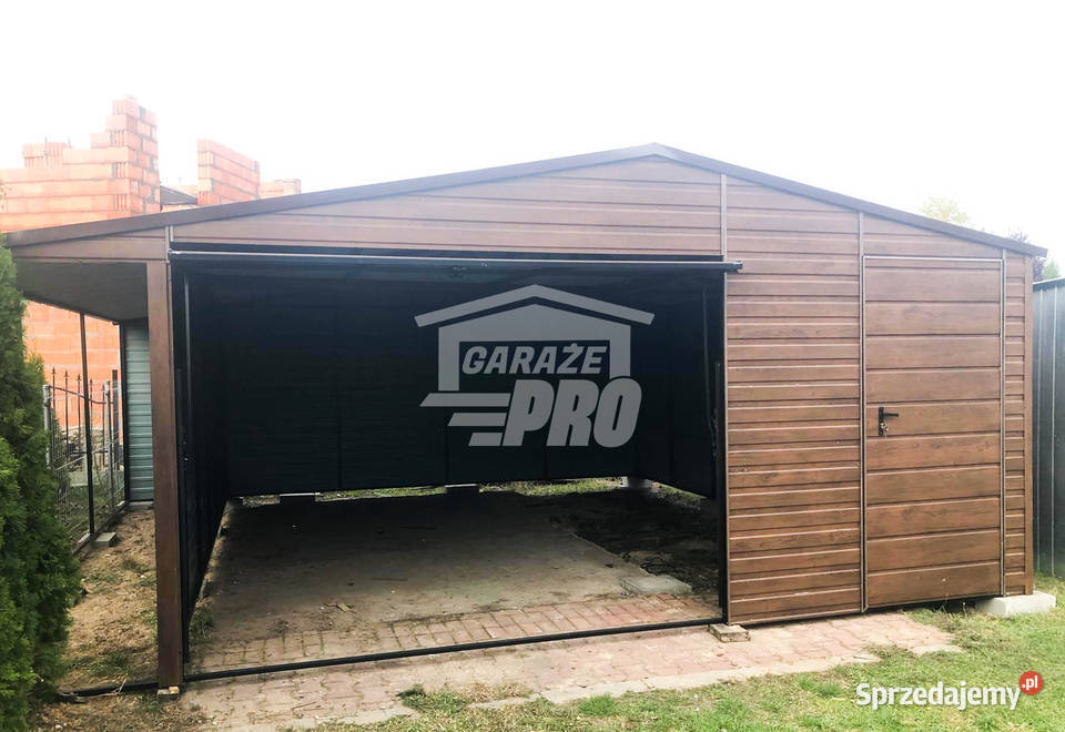 Garaż blaszany 5x5 Brama drzwi okno Niepołomice