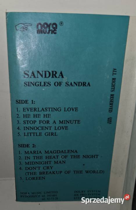 Kaseta magnetofonowa SANDRA Singles of Sandra pop Jastrowie
