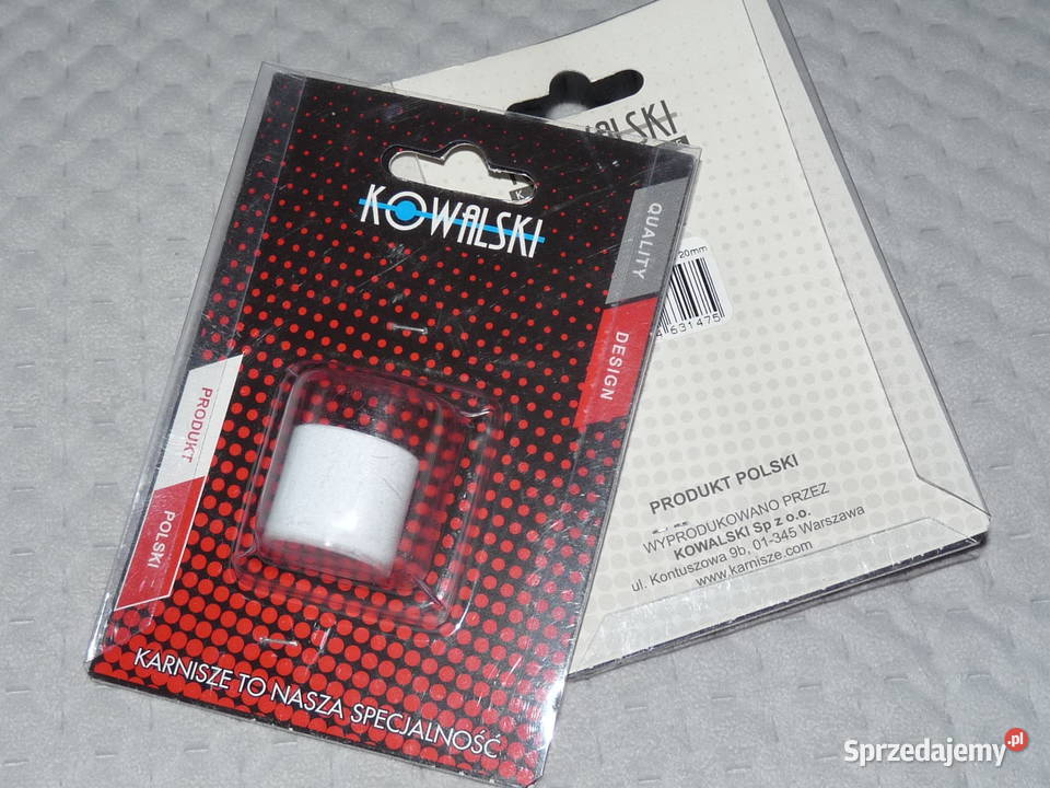 Zaślepka aluminiowa biała do karnisza 20 mm Kraków