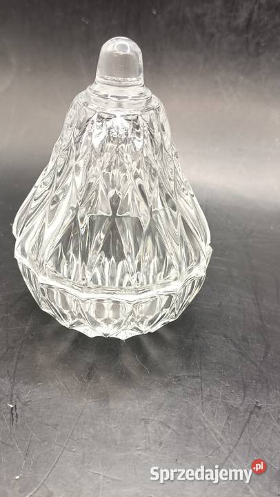 Szklany pojemnik gruszka na biżuterię drobiazgi