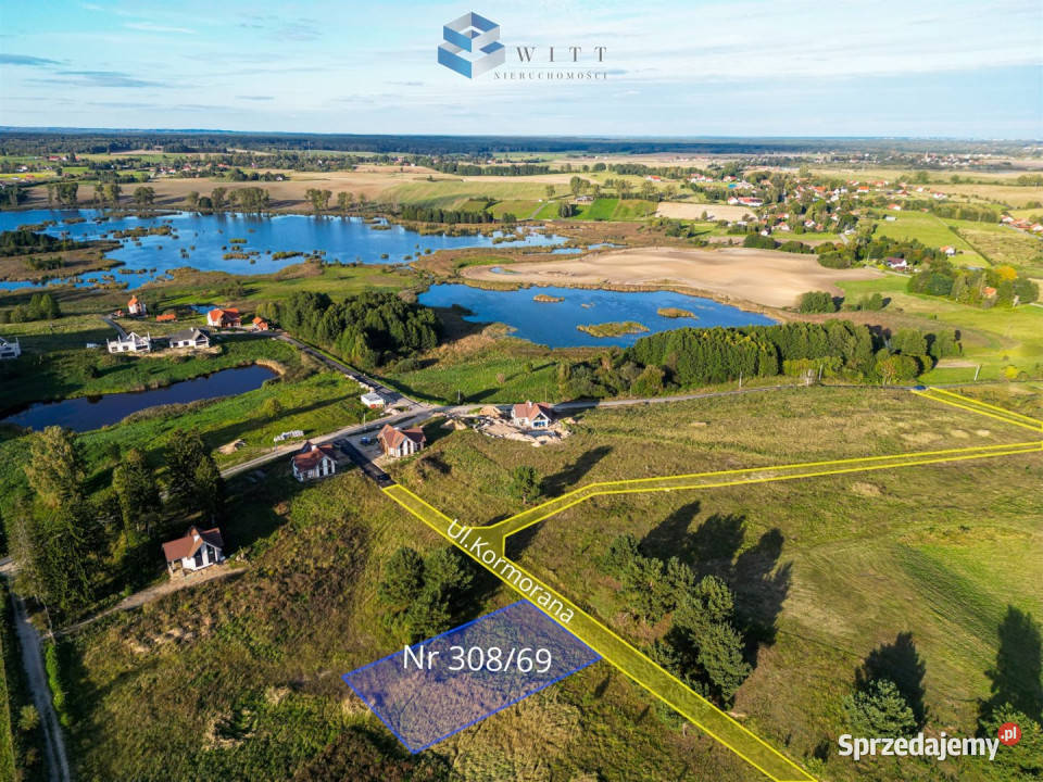 Działka 1411m2 Unieszewo Kormorana warmińsko-mazurskie
