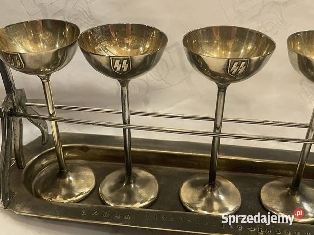 Zestaw 6 kieliszków z kantyny oficerskiej SS II Kraków