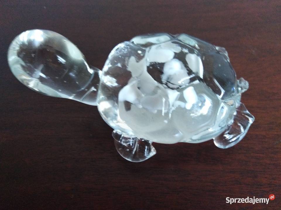 Szklana figurka żółw