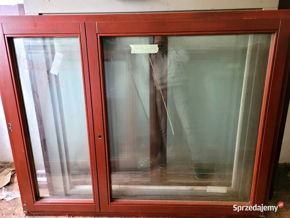 okno drewniane 175x139 dwuskrzydłowe szyba opolskie