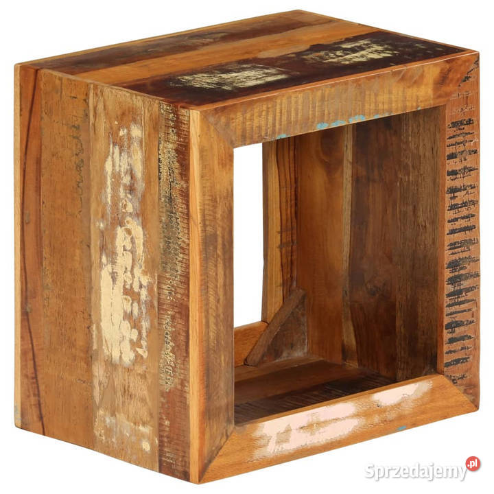 Stołek 40x30x40 lite drewno z odzysku WM246270 Warszawa