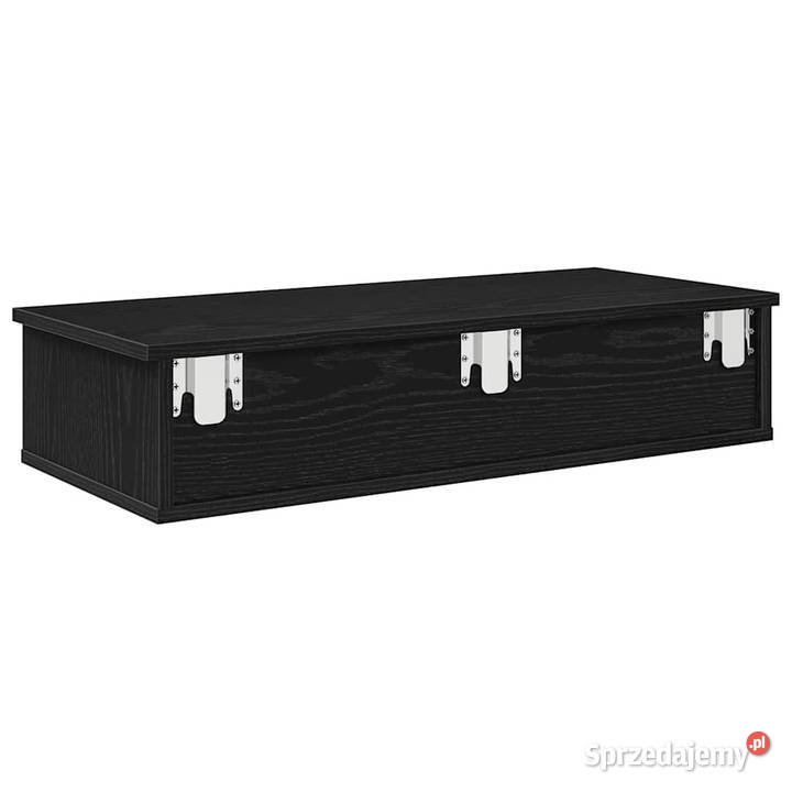 Półka ścienna z szufladami czarna 80x31x17 mazowieckie