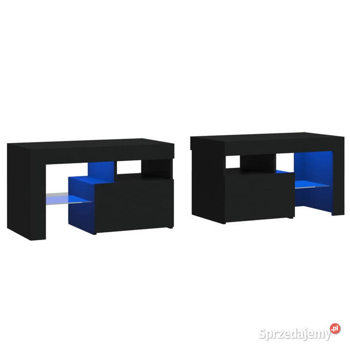 Szafki z oświetleniem LED 2 czarne 70x365x40 Warszawa sprzedam