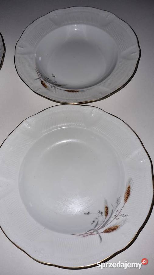 Talerze Głębokie Obiadowe Porcelana Francuska Wola Podłężna