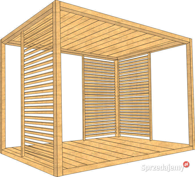 Altana Leżanka Domek Zadaszenie drewno Łódź