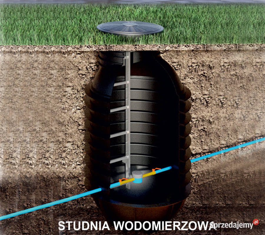 STUDNIA WODOMIERZOWA 1200 H1600 Z Drabinką i