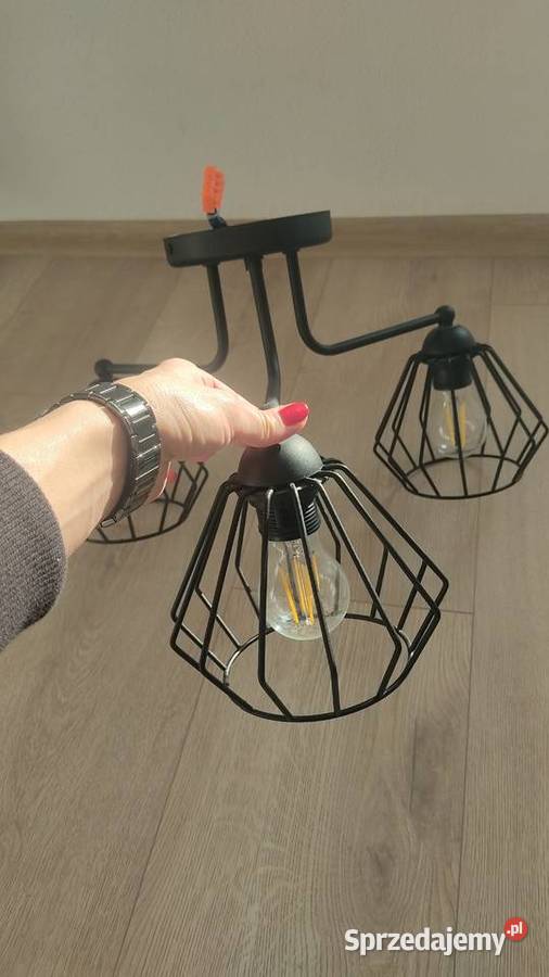 Ozdobna lampa sufitowa czarna stylowa opolskie Kędzierzyn-Koźle