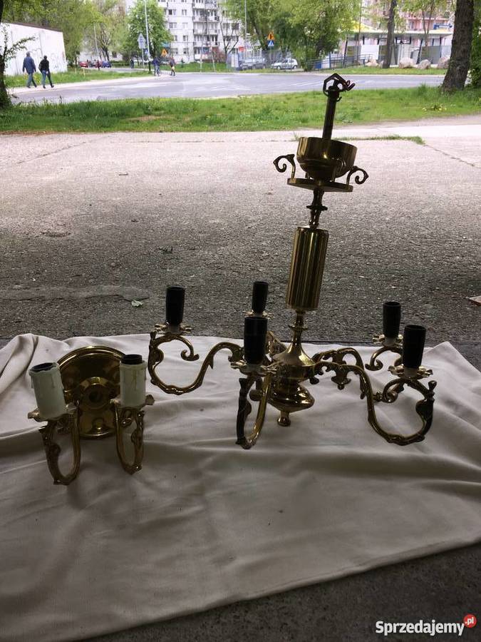 Żyrandol mosiężny