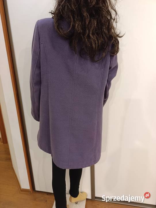 Fioletowy lila płaszczyk damski r44 śląskie Hażlach