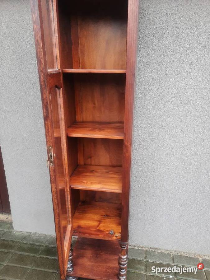 Stary słupek szafka biblioteka witryna dąb D027 Meble Tczew