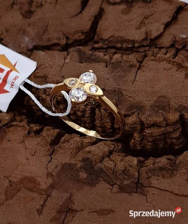 Pierścionek r12 Złoty pr585 Glamour Z687 złote