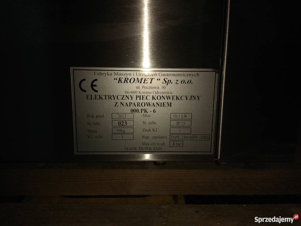 Piec konwekcyjnoparowy Kromet pk6 Gilowice