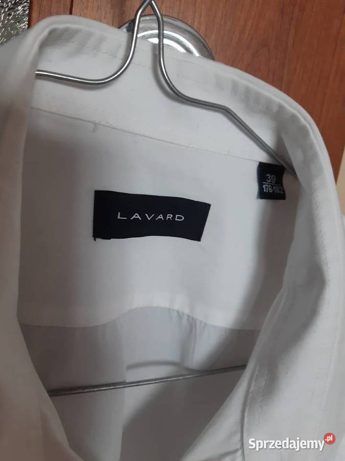 Biała męska koszula bawełniana slim Lavard śląskie Knurów sprzedam