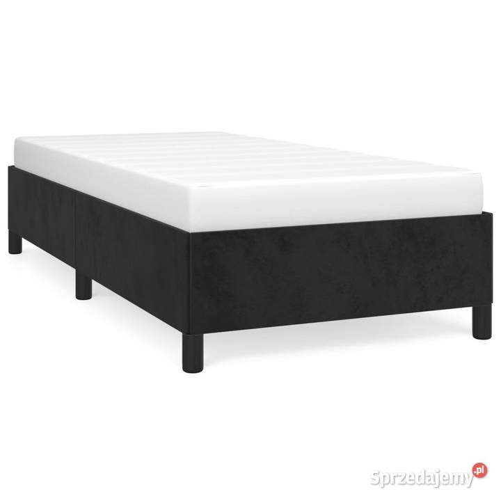 Rama łóżka czarna tapicerowana aksamitem 80 x Warszawa