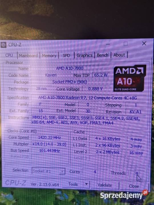 ASUS A88XME AMD A107800 4x35GHz 8GB DDR3 Jarocin sprzedam