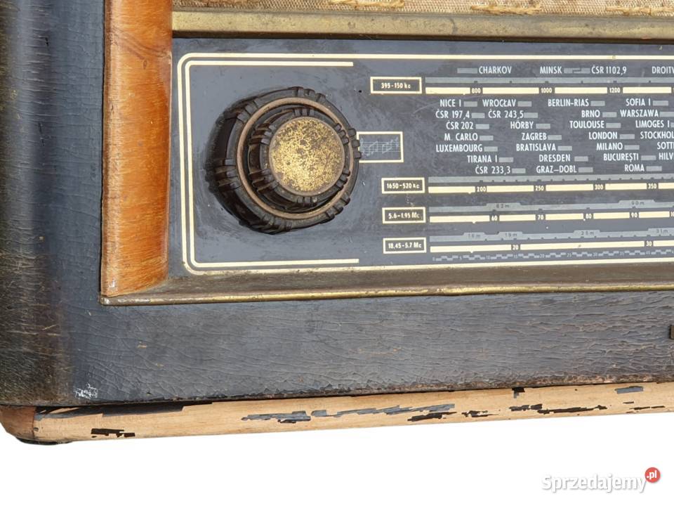Stare Czechosłowackie Radio TESLA 521A drewno Cieszyn