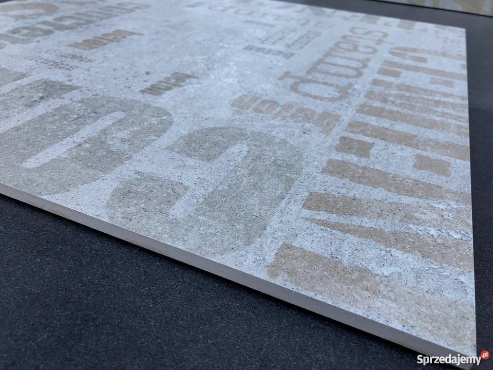 Gres Gesso 60x60 BETONOPODOBNY napisy gatunek 1 Łask
